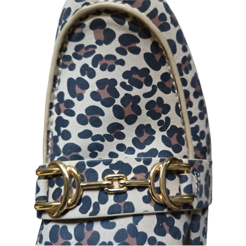 Stuart‎ Weitzman Owen Buckle Loafer In Spotted Cheetah Suede Golden Beige 7.5 - Picture 8 of 15